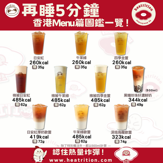 【手搖飲品熱量揭秘】「再睡5分鐘」一杯可達近500 kcal,你還敢每日一杯嗎?