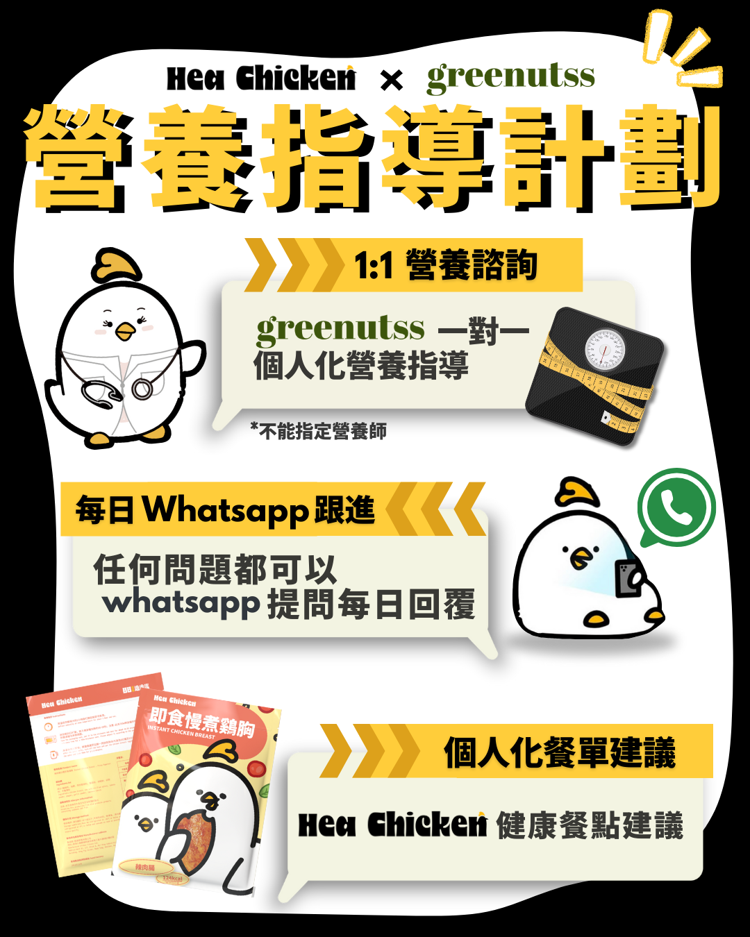 Hea Chicken x Greenutss 營養指導計劃